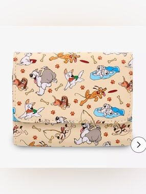 Loungefly Disney Dogs Play Mini Wallet NEW with Tags Billfold Cute Animals